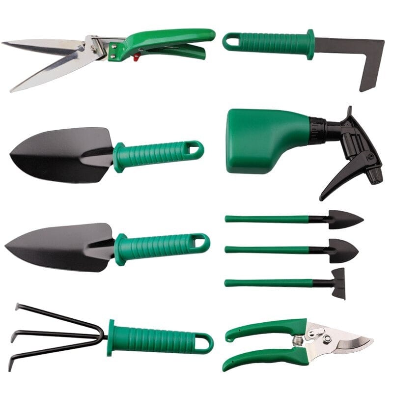 Garden tool set ready for outdoor use