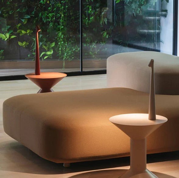 Minimalist LED table lamp size comparison