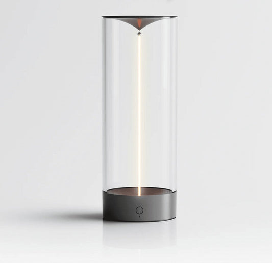 Wireless LED glass table lamp, large size, dimmable touch light