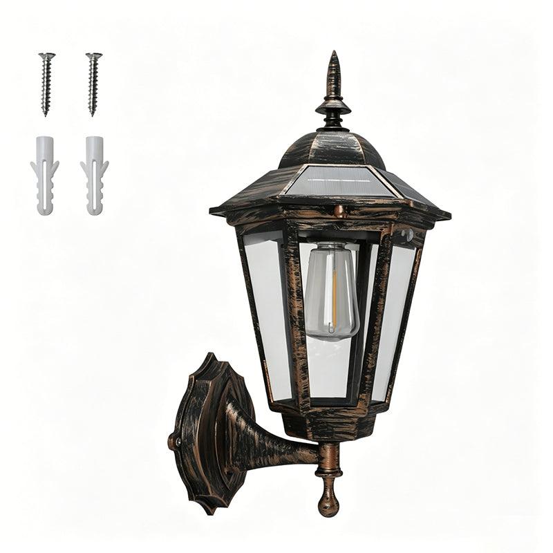 Solar wall lantern Bronze Classic model, studio shot